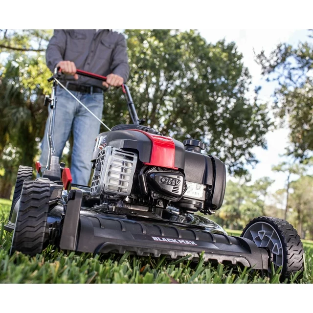 Black Max 21-inch 125cc Gas Push Mower with Briggs & Stratton Engine (Assembled Product Weight 46.9 lb; 22.10-inch Height)