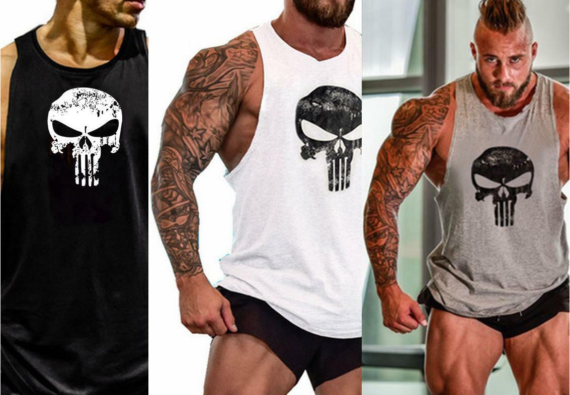 Mens Tank Tops Gym Muscle Tee Fitness Workout Bodybuilding Sleeveless Shirt
