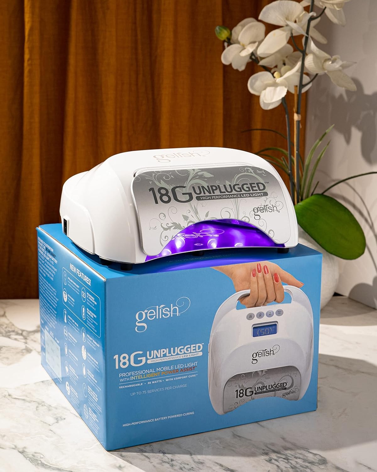 Gelish 18G Unplugged LED Light, Gel Lamp, LED Nail Lamp, Gel UV Light, Nail Lamp for Gel Nails, Nail Light for Gel Nails